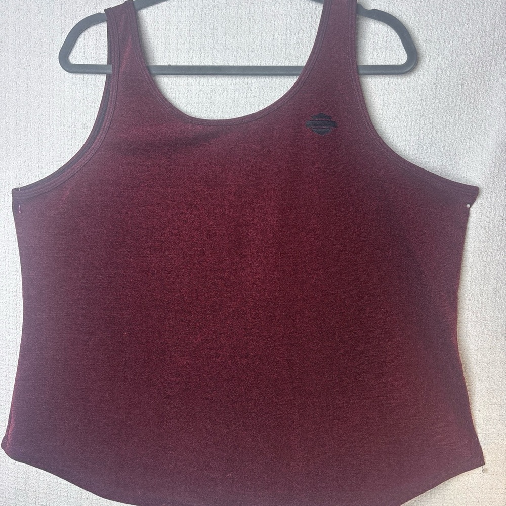 Harley-Davidson Red Sleeveless Boxy Tank‎ Top